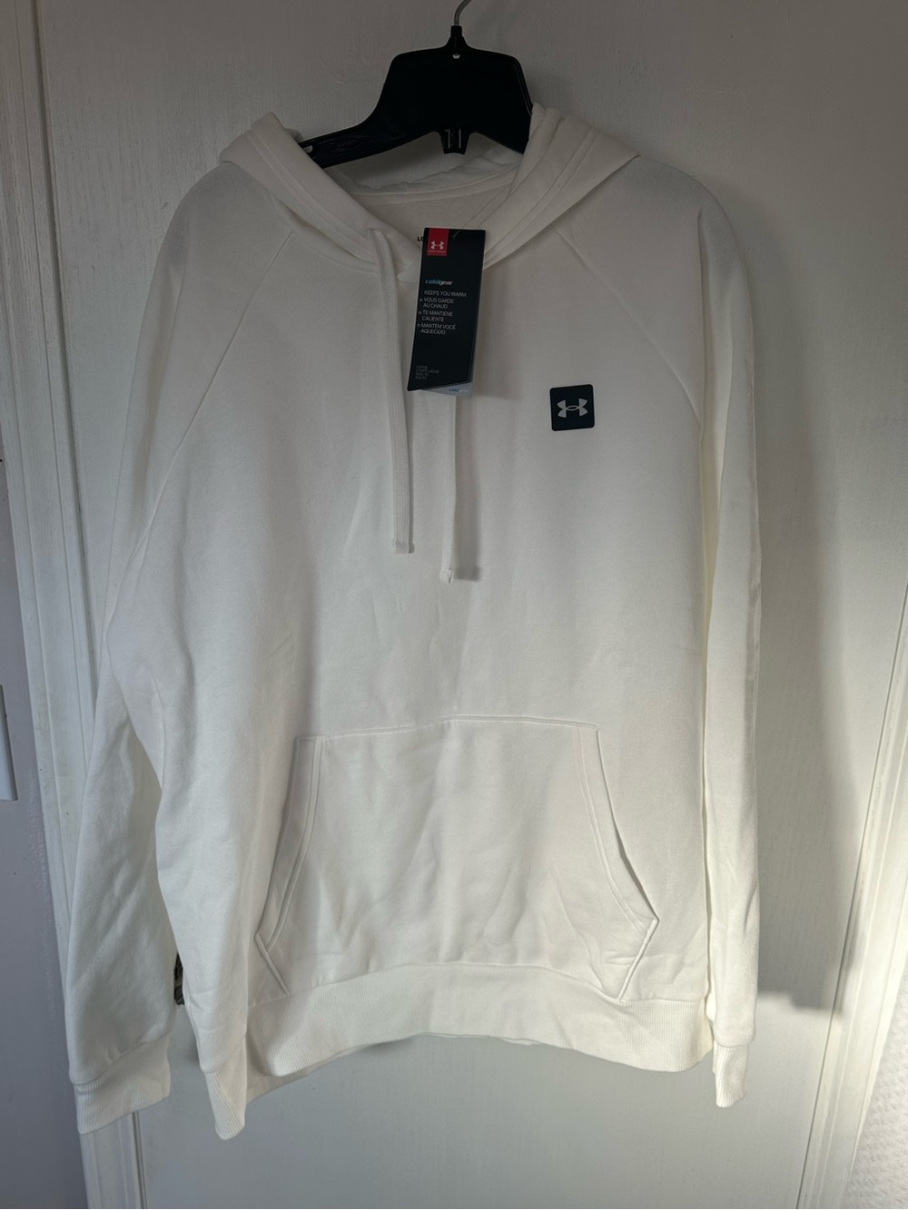 Rival Fleece Hoodie Onyx White Men’s Large Under Armor Under Armor